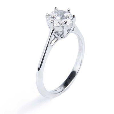 Anello solitario zircone 6,25mm - Marlu'