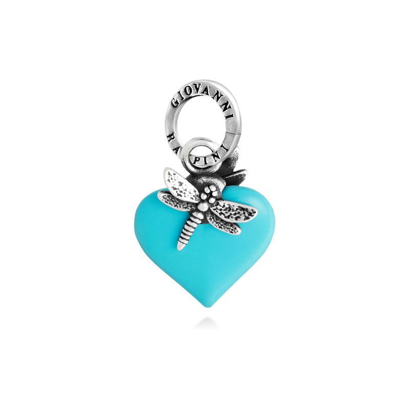 charm cuore libellula azzurro - Giovanni Raspini charm cuore libellula azzurro - Giovanni Raspini