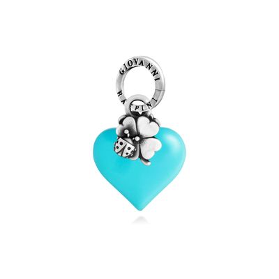 charm cuore lucky azzurro - Giovanni Raspini charm cuore lucky azzurro - Giovanni Raspini
