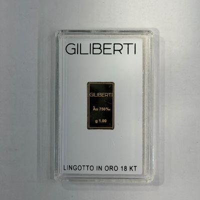 Lingotto 18ct 750 1 grammo - Giliberti Lingotto 18ct 750 1 grammo - Giliberti