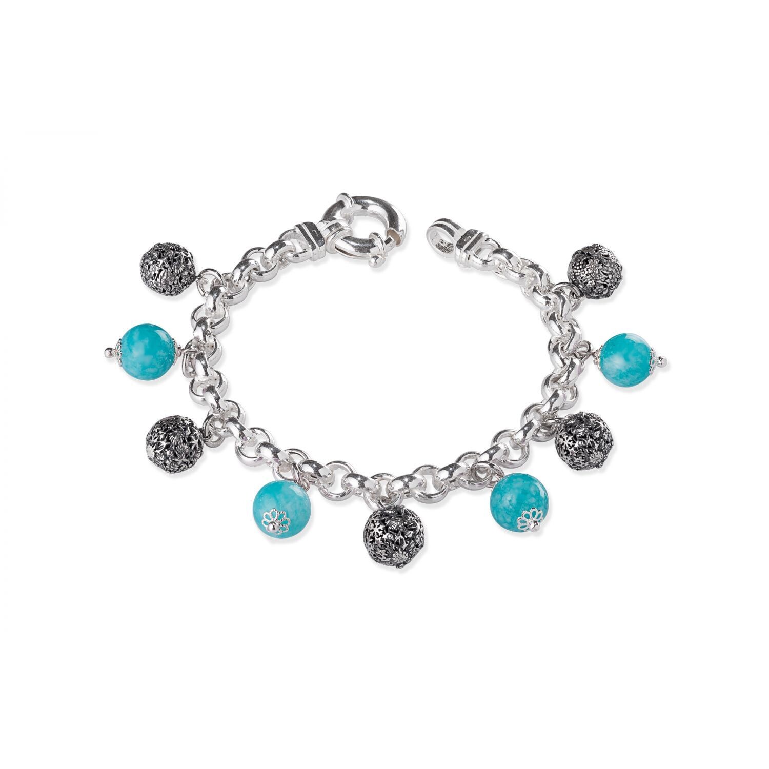 Bracciale Con Pietre E Sinacoli Azzurro - Gerardo Sacco Bracciale Con Pietre E Sinacoli Azzurro - Gerardo Sacco