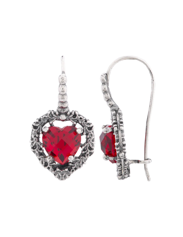 Orecchini Cuore Nel Cuore Rossi- Spadafora Gioielli