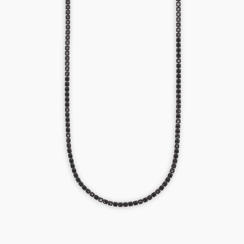 Collana tennis con zirconi neri MINI TENNIS- Mabina Uomo