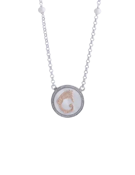 Collana Drago e perle  - Spadafora Gioielli