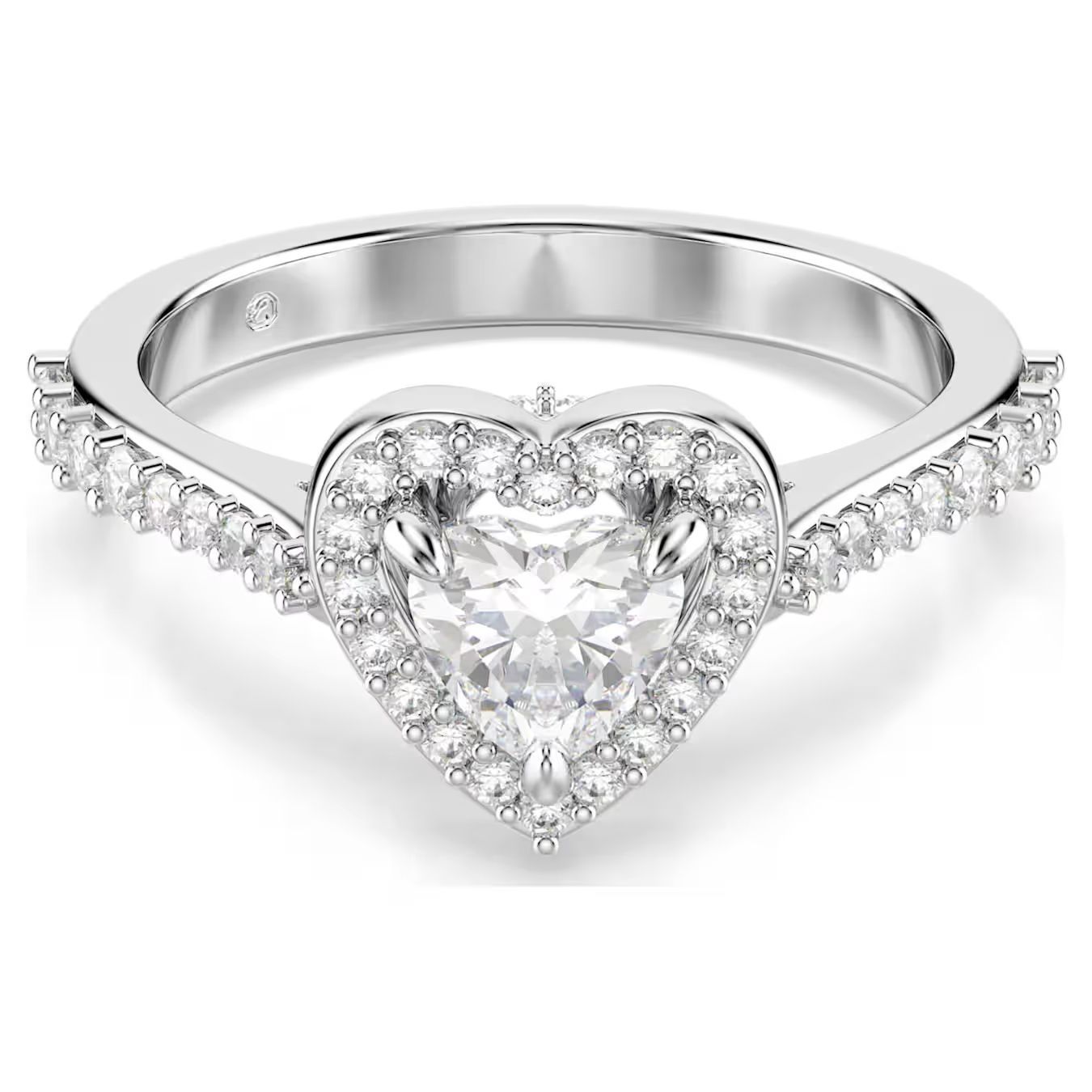 Anello con motivo Una Angelic Taglio misto, Cuore, Bianco, Placcato rodio Swarovski Anello con motivo Una Angelic Taglio misto, Cuore, Bianco, Placcato rodio Swarovski