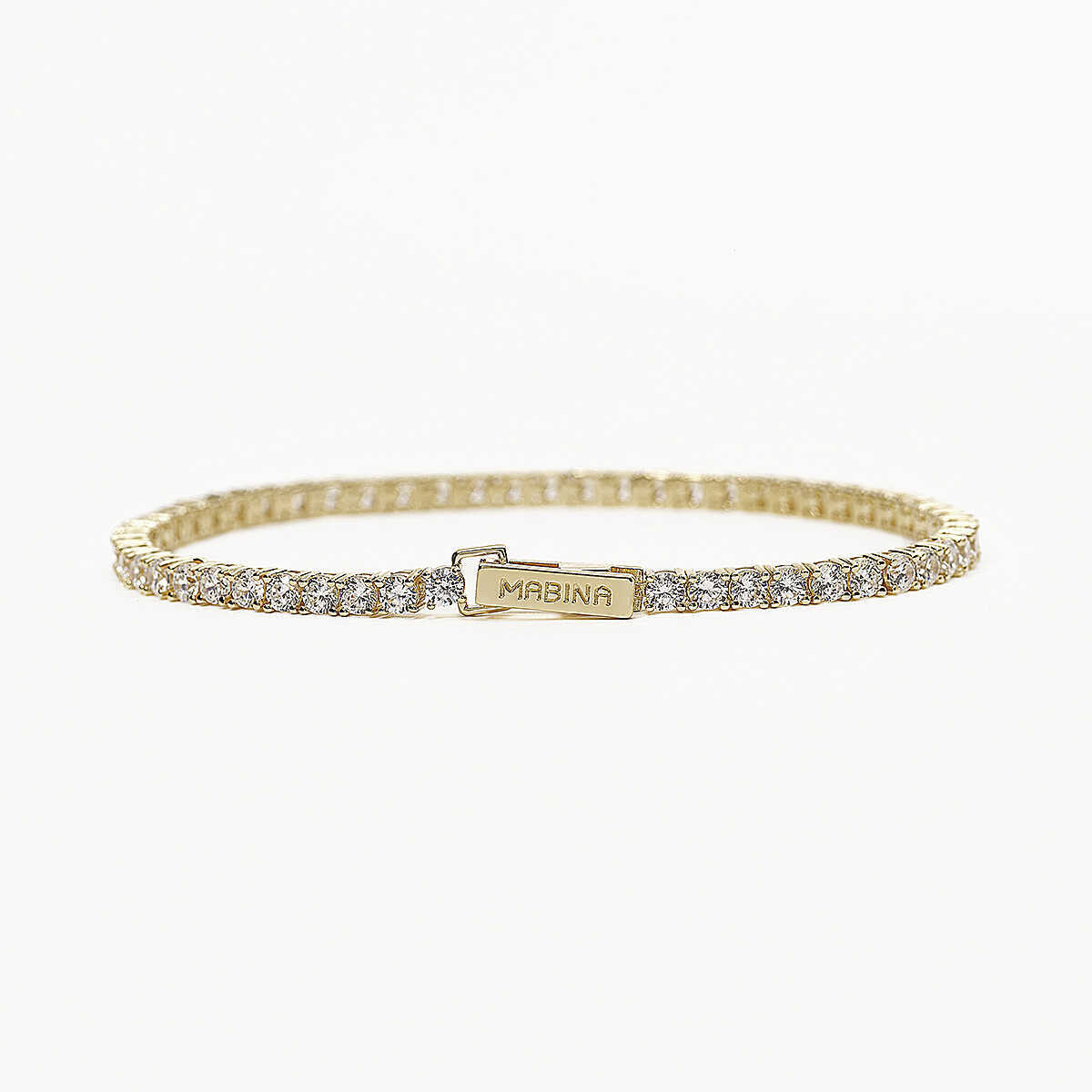 Bracciale Donna Tennis Dorato - Mabina Gioielli Bracciale Donna Tennis Dorato - Mabina Gioielli