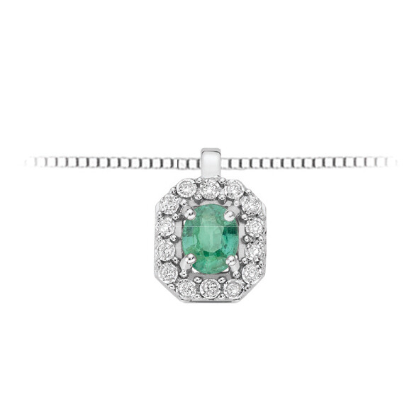 Collana Smeraldo E Diamanti DonnaOro Luce Collana Smeraldo E Diamanti DonnaOro Luce