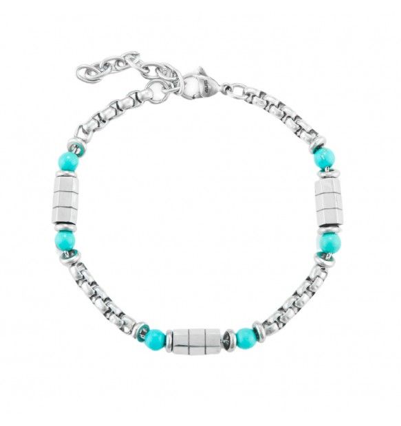 Bracciale 4US Cesare Paciotti turchese uomo 4UBR7014 Bracciale 4US Cesare Paciotti turchese uomo 4UBR7014