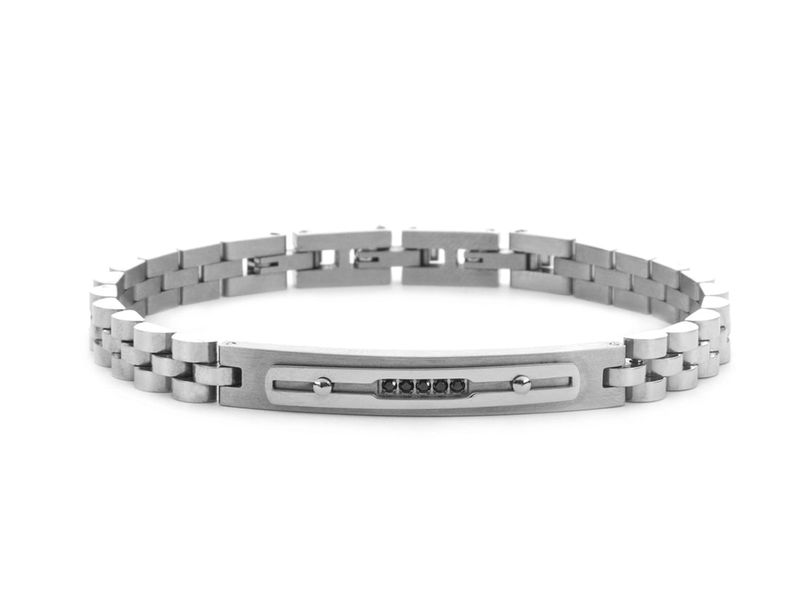 Bracciale Uomo 4US Cesare Paciotti Acciaio con centrale semirigido 4UBR7829 Bracciale Uomo 4US Cesare Paciotti Acciaio con centrale semirigido 4UBR7829