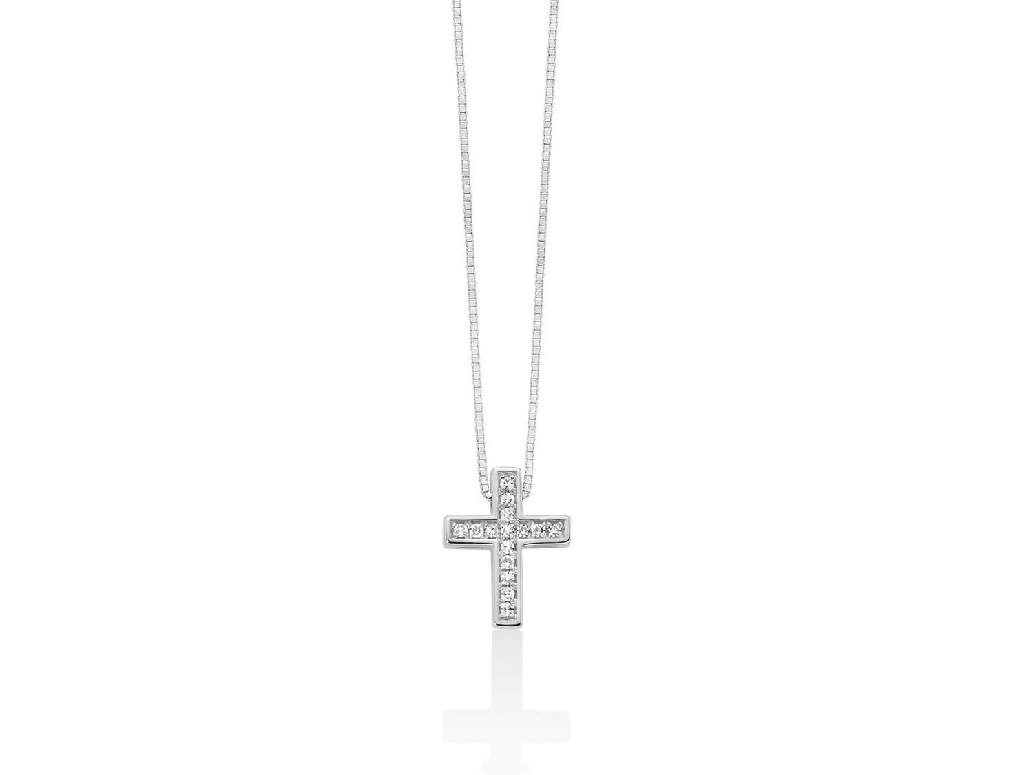 Croce in oro Con Diamanti Miluna