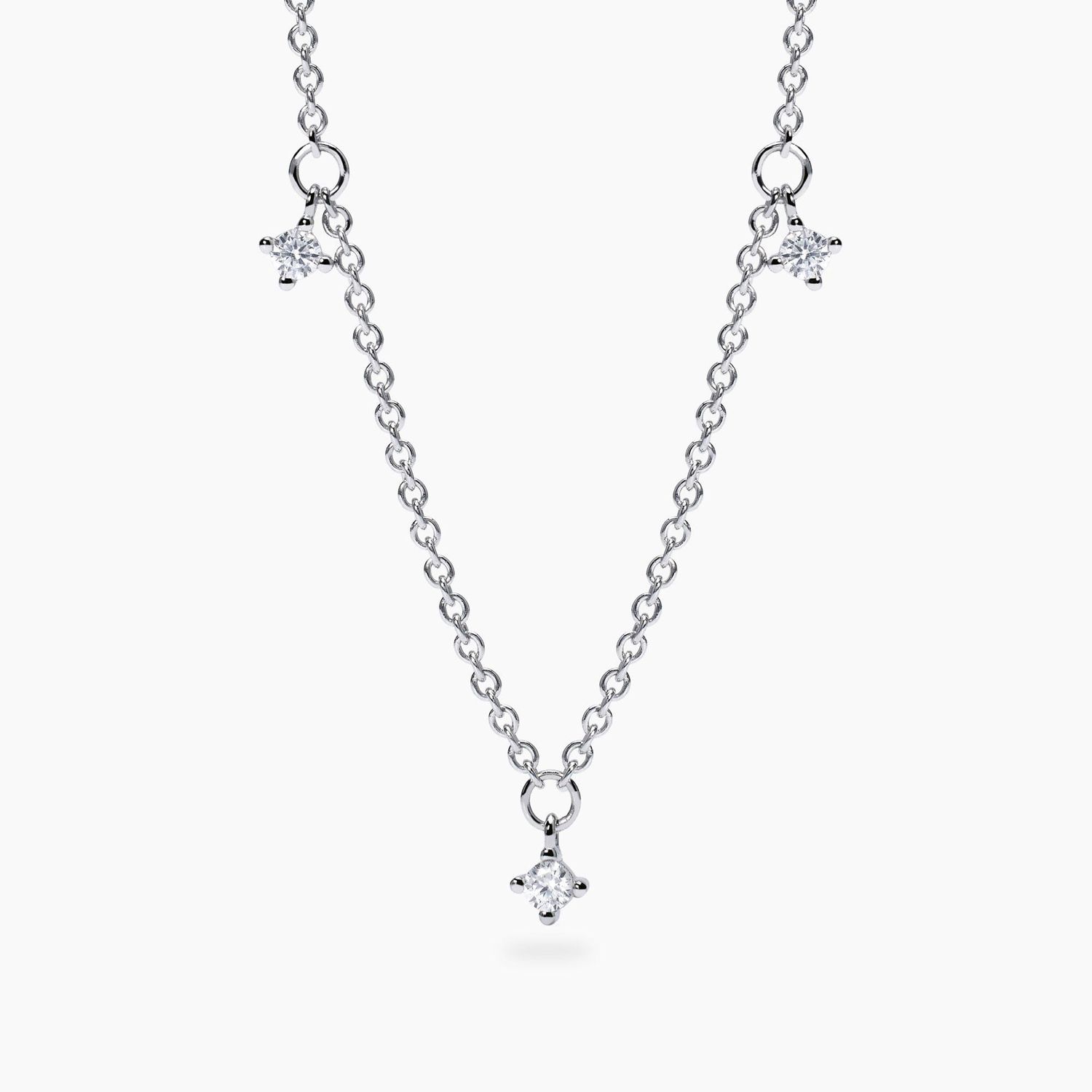 Girocollo con punti luce in diamanti lab-grown 0,035 carati  - MABINA My Diamond