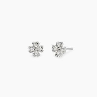 Orecchini a quadrifoglio con diamanti lab-grown  - MABINA My Diamond