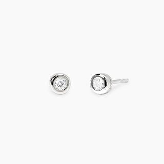 Orecchini a lobo tondi con diamanti lab-grown 0,09 carati  - MABINA My Diamond
