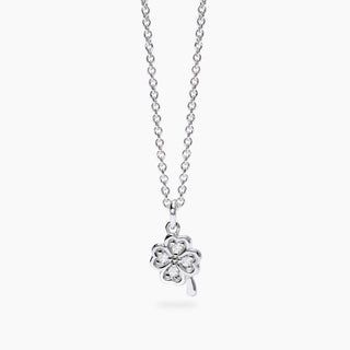 Girocollo con quadrifoglio e diamanti lab-grown  - MABINA My Diamond