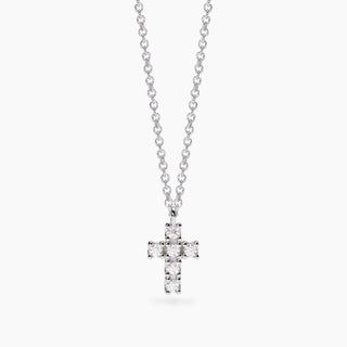 Girocollo con croce in diamanti lab-grown  - MABINA My Diamond