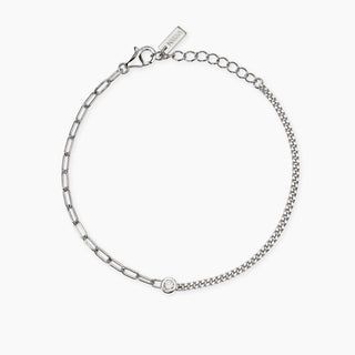 Bracciale con doppia catena e diamante lab-grown  - MABINA My Diamond