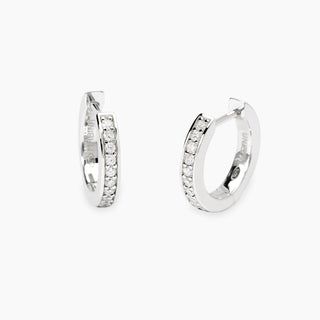 Orecchini a cerchio con diamanti lab-grown 0,01 carati  - MABINA My Diamond