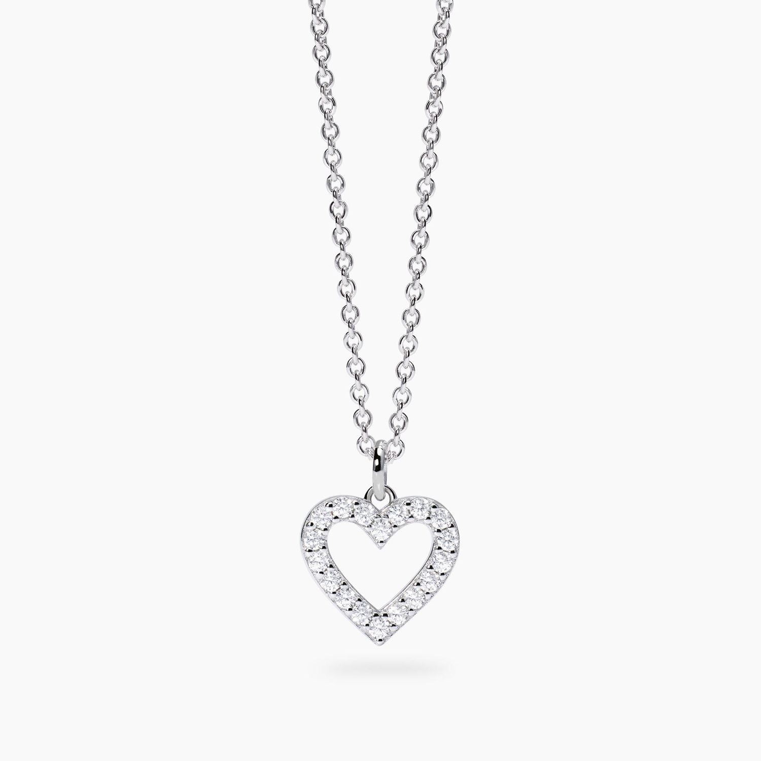 Girocollo con cuore e diamanti lab-grown  - MABINA My Diamond