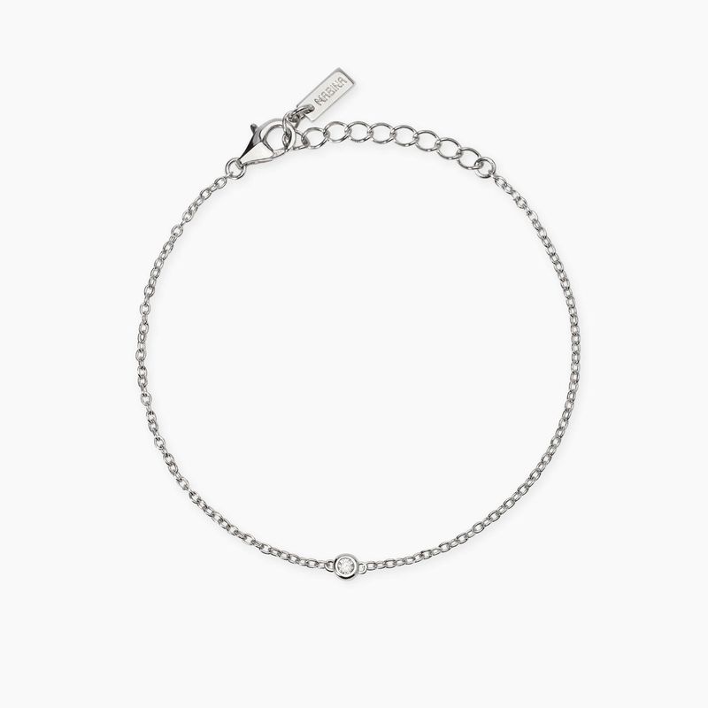 Bracciale con punto luce in diamante lab-grown 0,09 carati My Diamond - Mabina Gioielli