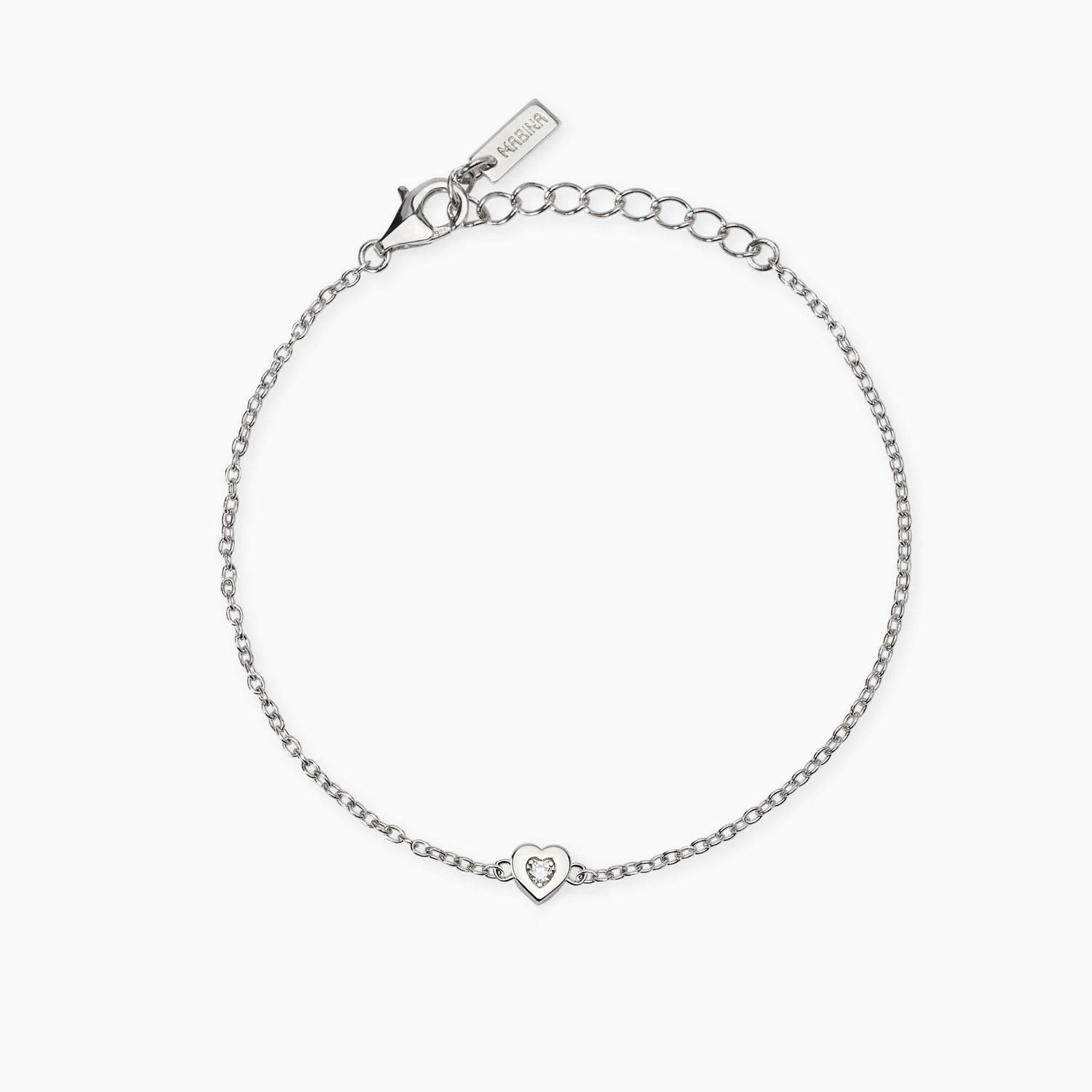 Bracciale con cuore e diamante lab-grown  - MABINA My Diamond