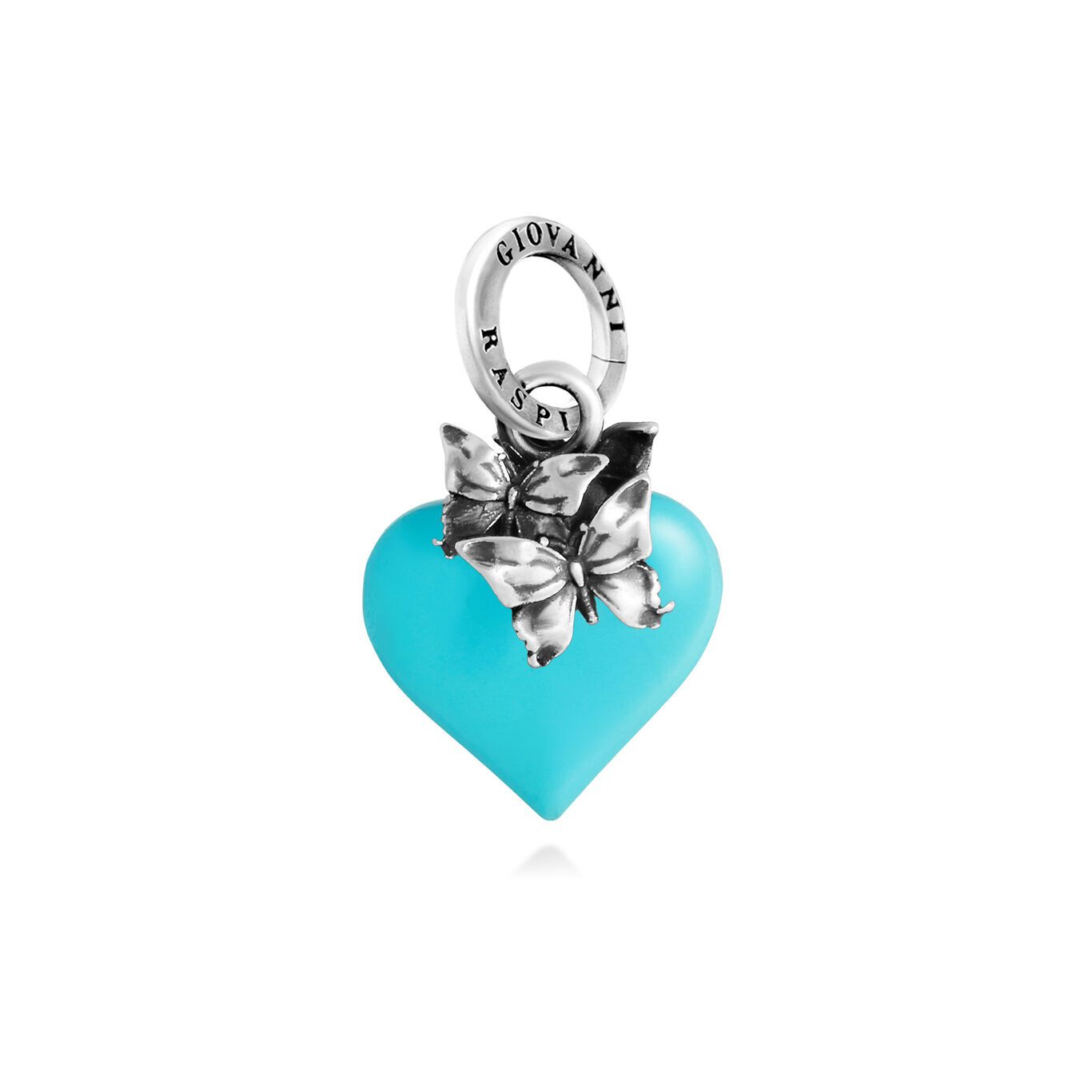 charm cuore farfalle azzurro - Giovanni Raspini charm cuore farfalle azzurro - Giovanni Raspini