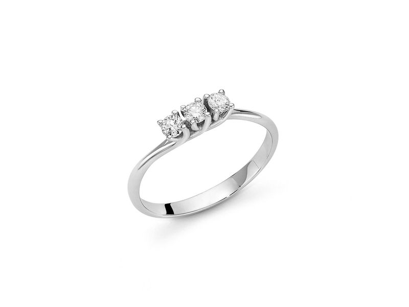 Anello Trilogy Oro E Diamanti Miluna Anello Trilogy Oro E Diamanti Miluna