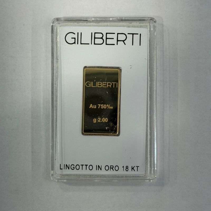 Lingotto 18ct 750 2 grammi - Giliberti
