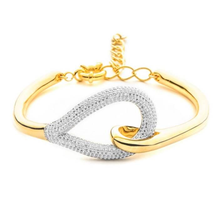 Bracciale Donna 4US Cesare Paciotti Ottone Oro Pvd Zirconi 4UBR8219W Bracciale Donna 4US Cesare Paciotti Ottone Oro Pvd Zirconi 4UBR8219W