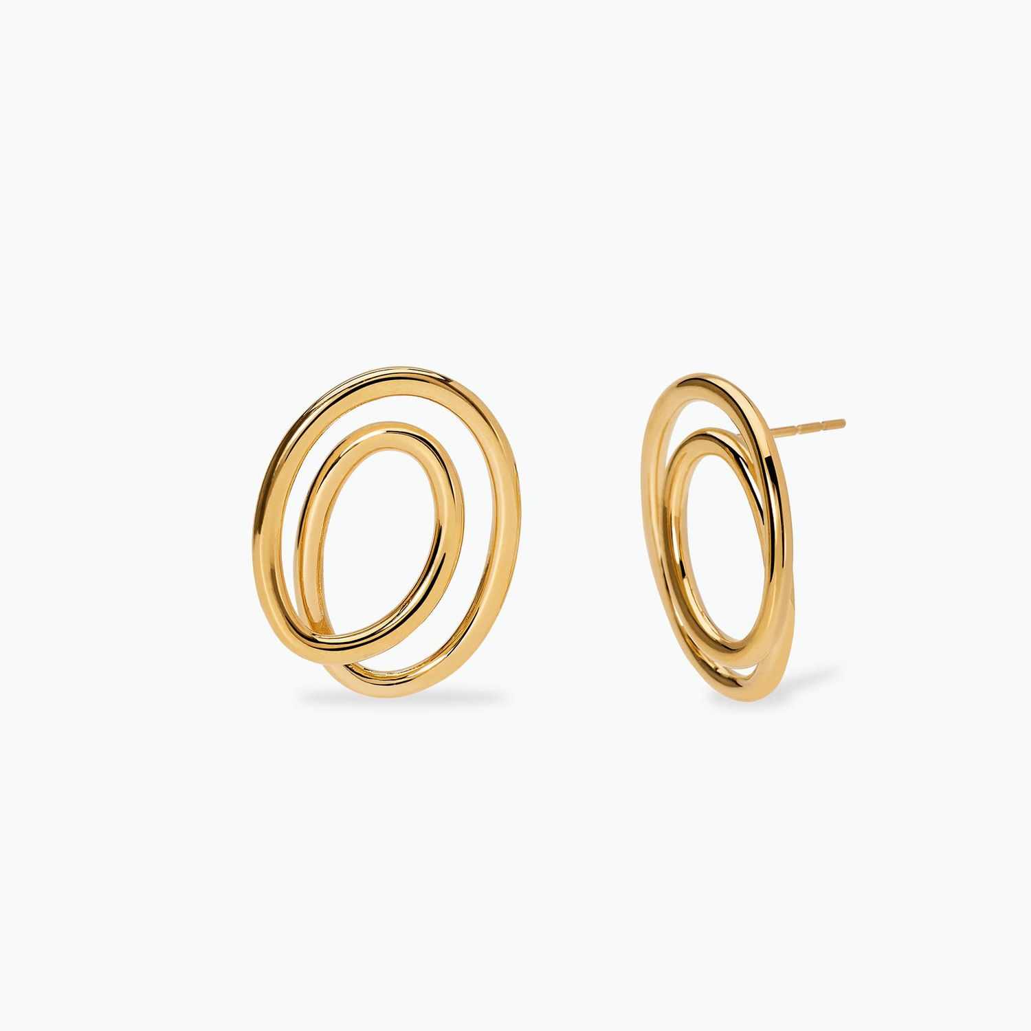 Orecchini a spirale in acciaio dorato Kidult https://cdn.0brandcommerce.com/mabina/prd/7383_2_L.jpg