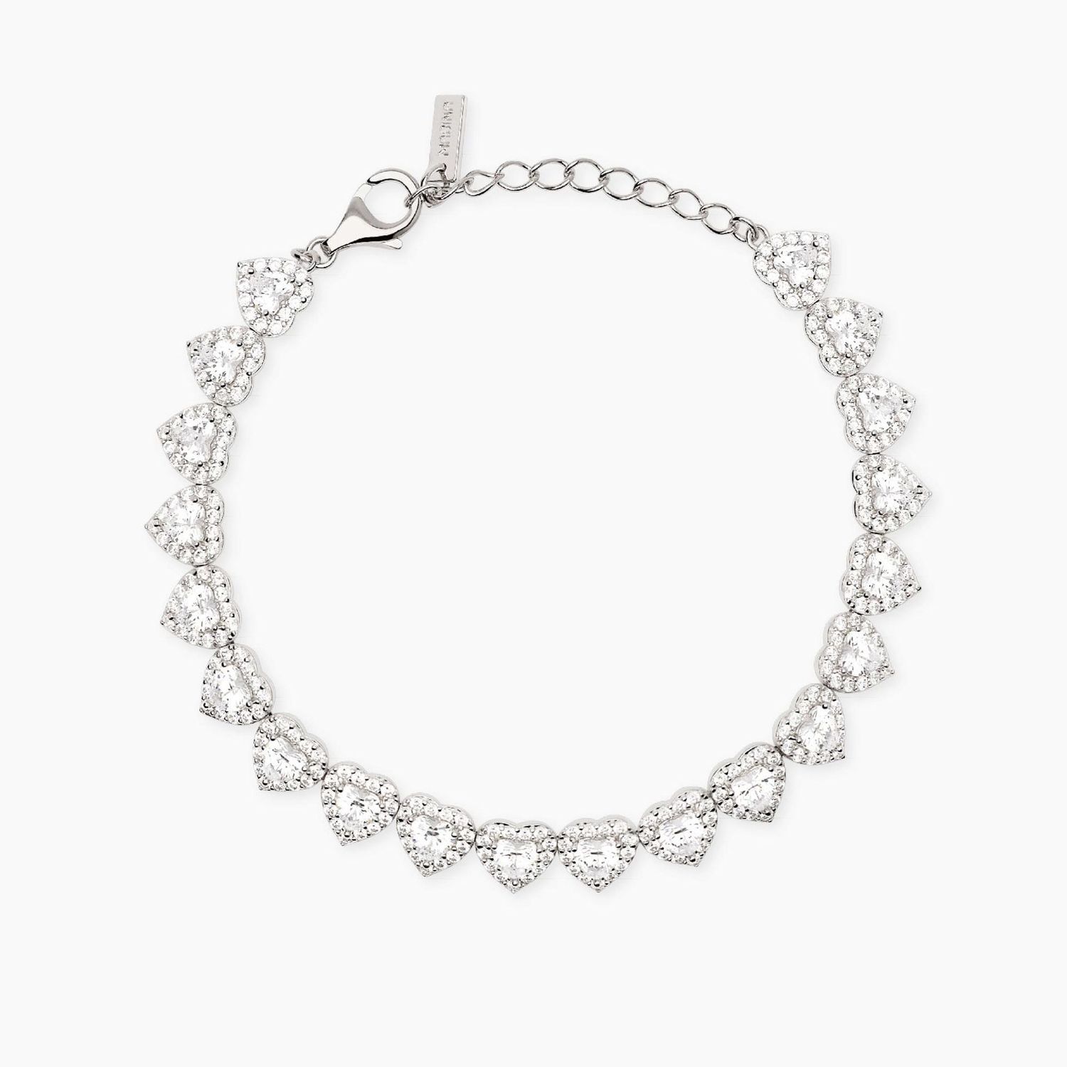 Bracciale tennis con cuori in zirconi bianchi LOVE AFFAIR Mabina Gioielli Bracciale tennis con cuori in zirconi bianchi LOVE AFFAIR Mabina Gioielli