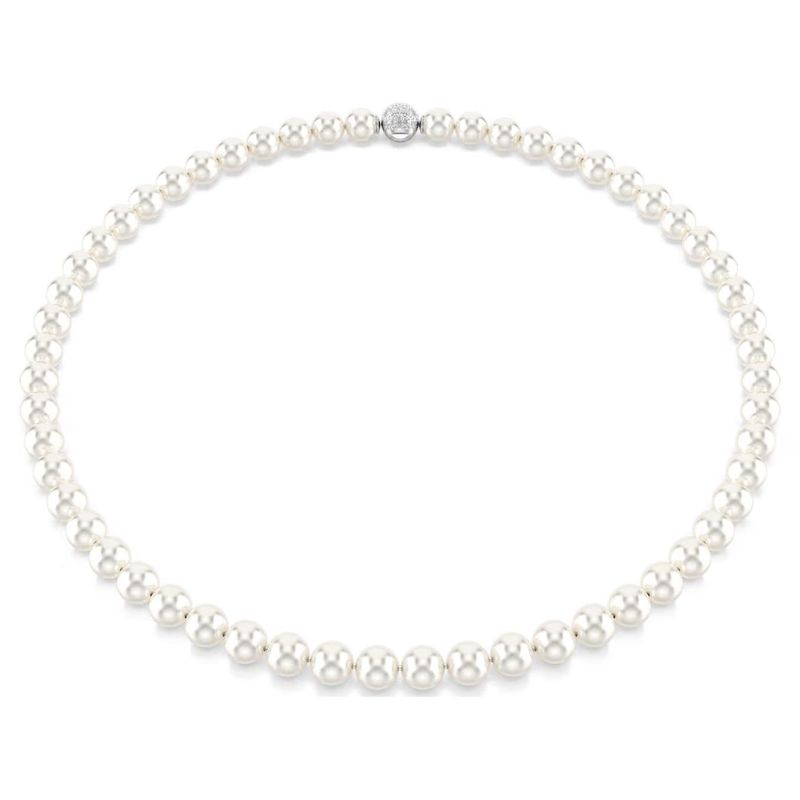 Collana Matrix Crystal Pearl, Bianca, Placcato rodio Swarovski Collana Matrix Crystal Pearl, Bianca, Placcato rodio Swarovski