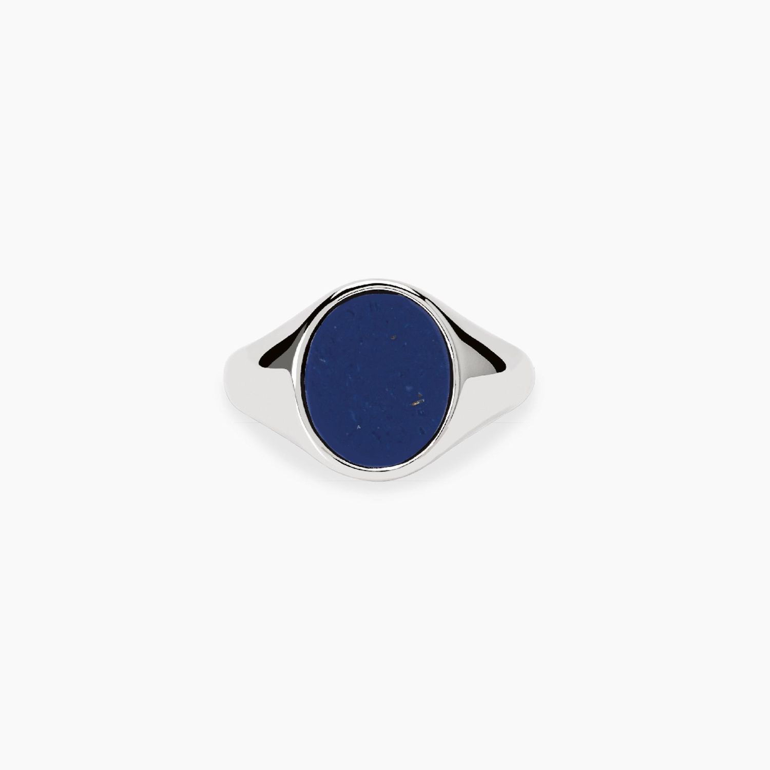Anello ovale in argento e lapis KINGSTONE mabina uomo