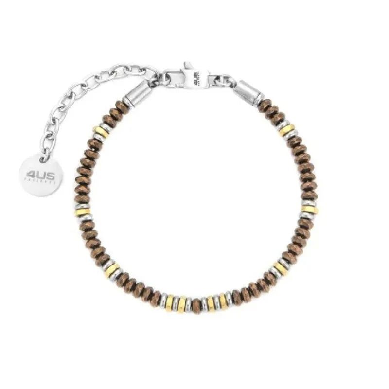 Bracciale 4US Cesare Paciotti Acciaio Con Biglie Ramate 4UBR7818 Bracciale 4US Cesare Paciotti Acciaio Con Biglie Ramate 4UBR7818