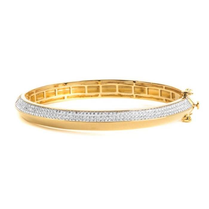 Bracciale Donna 4US Cesare Paciotti Ottone Oro Pvd Zirconi 4UBR8546W