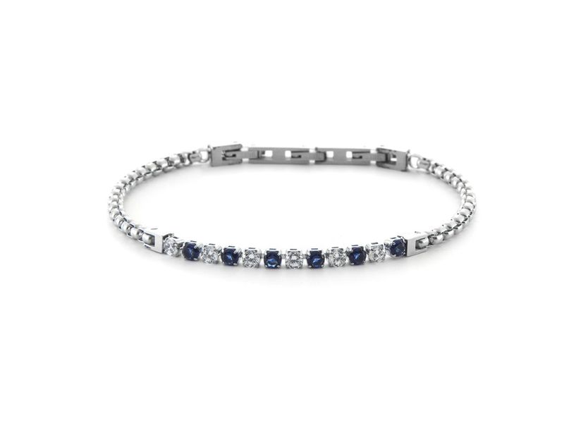 Bracciale Uomo 4US Cesare Paciotti Tennis Acciaio Zirconi neri e Bianchi 4UBR6434 Bracciale Uomo 4US Cesare Paciotti Tennis Acciaio Zirconi neri e Bianchi 4UBR6434