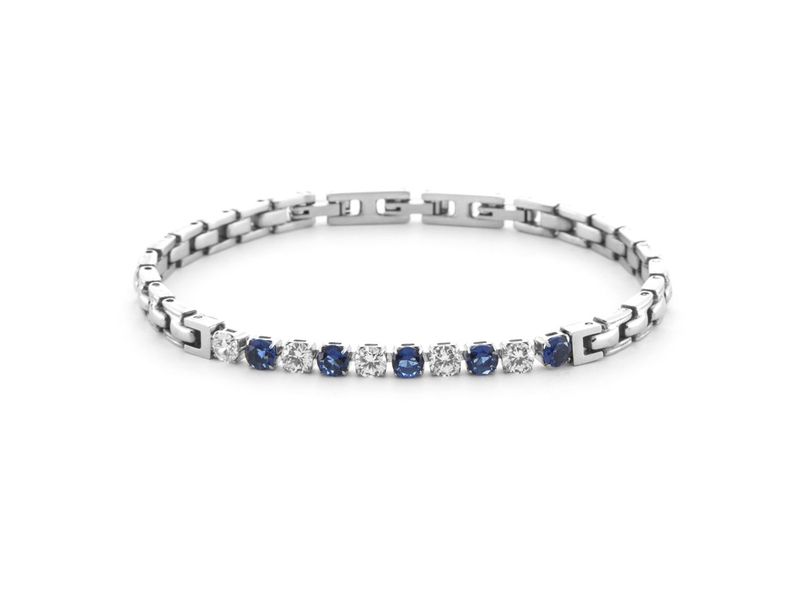 Bracciale Uomo 4US Cesare Paciotti Tennis Acciaio Zirconi neri e Bianchi 4UBR6437 Bracciale Uomo 4US Cesare Paciotti Tennis Acciaio Zirconi neri e Bianchi 4UBR6437