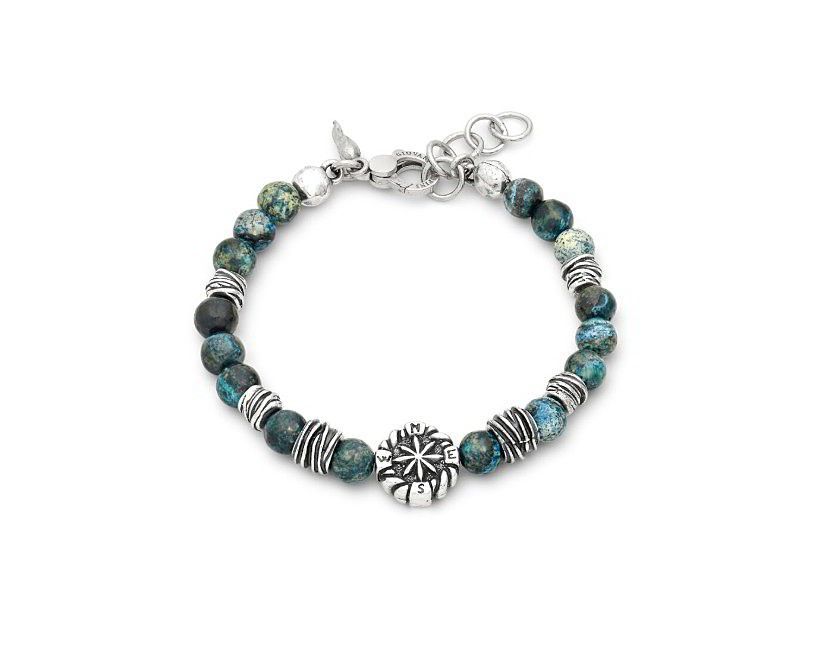 Bracciale rosa dei venti diaspro verde - Giovanni Raspini