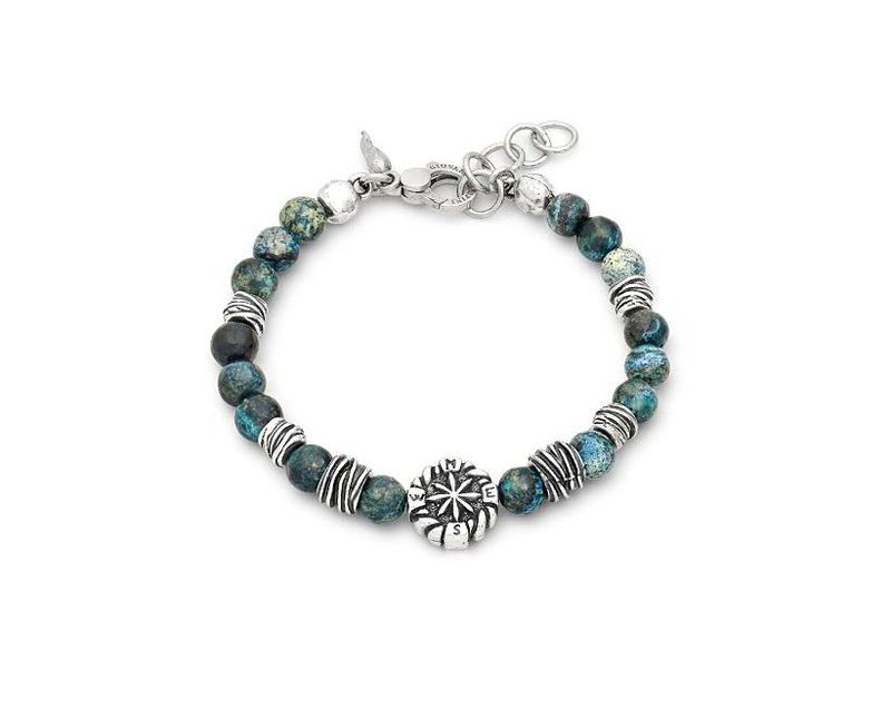 Bracciale rosa dei venti diaspro verde - Giovanni Raspini