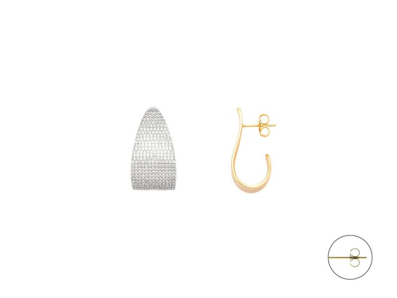 Orecchino Donna 4US Cesare Paciotti Ottone Bianco Zirconi 4UOR8548W