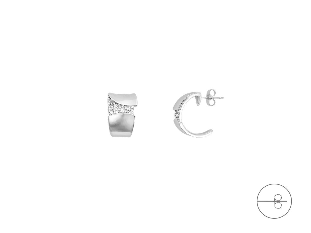 Orecchino Donna 4US Cesare Paciotti Ottone Oro Pvd Zirconi 4UOR8563W