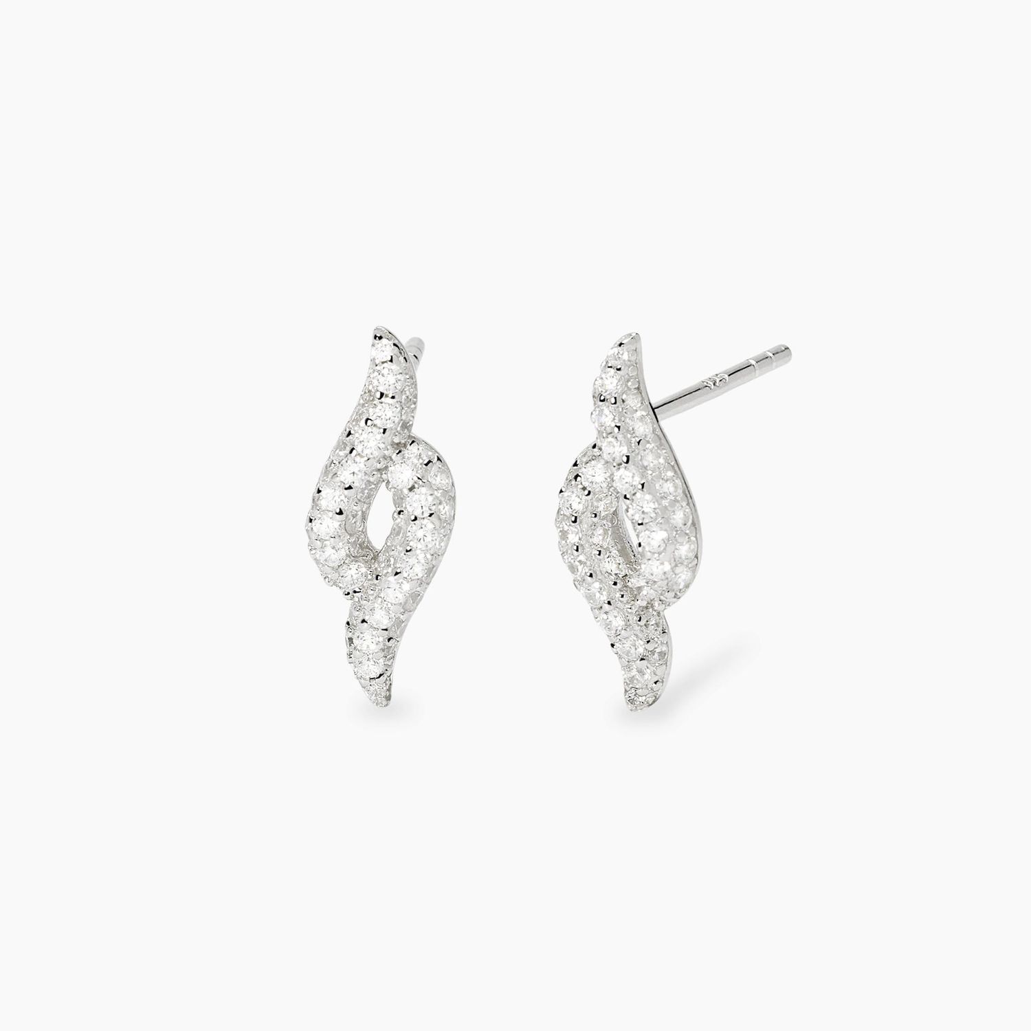 Orecchini a lobo con pavé di zirconi MELODY - Mabina Gioielli