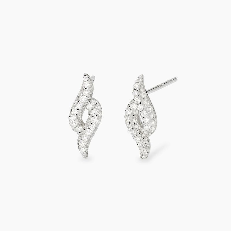 Orecchini a lobo con pavé di zirconi MELODY - Mabina Gioielli