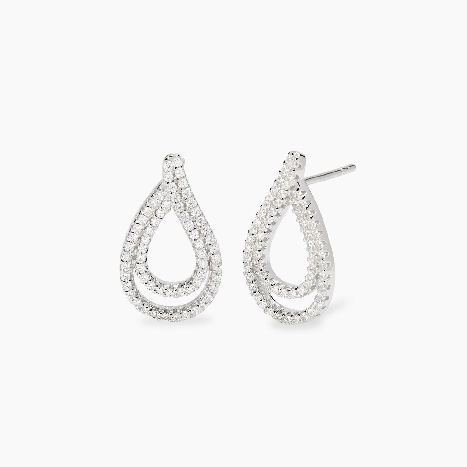 Orecchini a goccia con zirconi bianchi GOCCIA DOPO GOCCIA - Mabina Gioielli