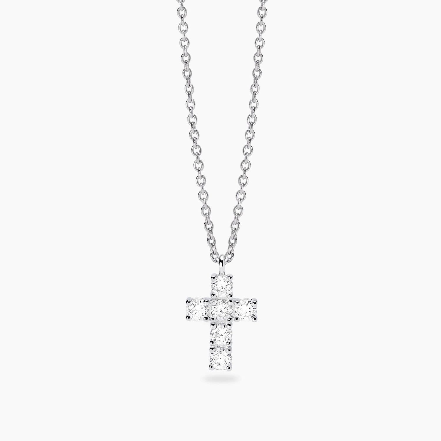 Girocollo con croce in diamanti lab-grown 0,06 carati  - MABINA My Diamond