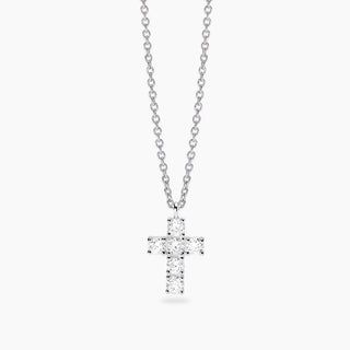 Girocollo con croce in diamanti lab-grown 0,06 carati  - MABINA My Diamond