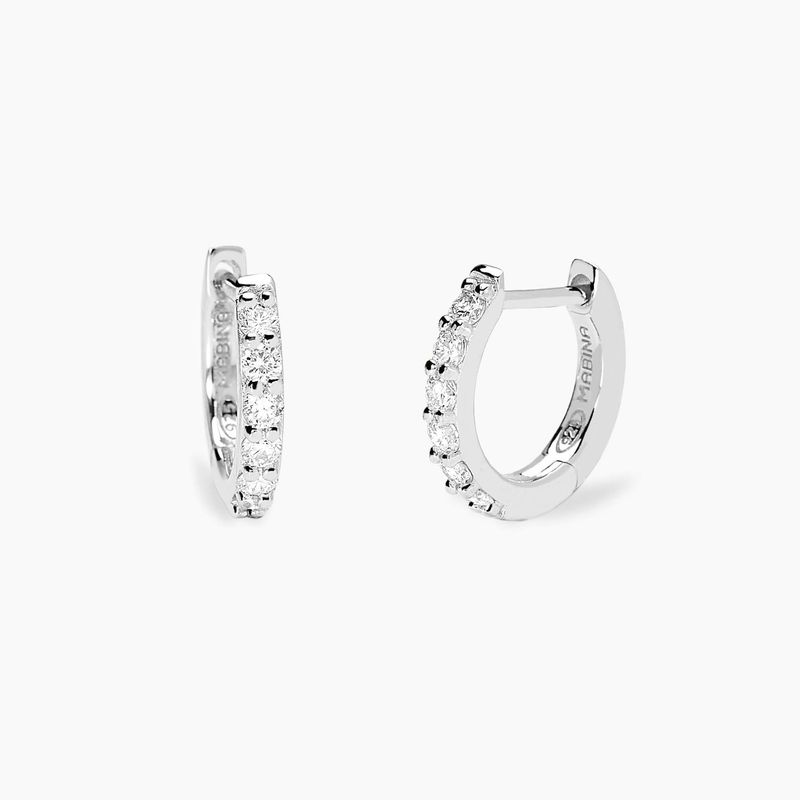 Orecchini a cerchio con diamanti lab-grown 0,025 carati  - MABINA My Diamond