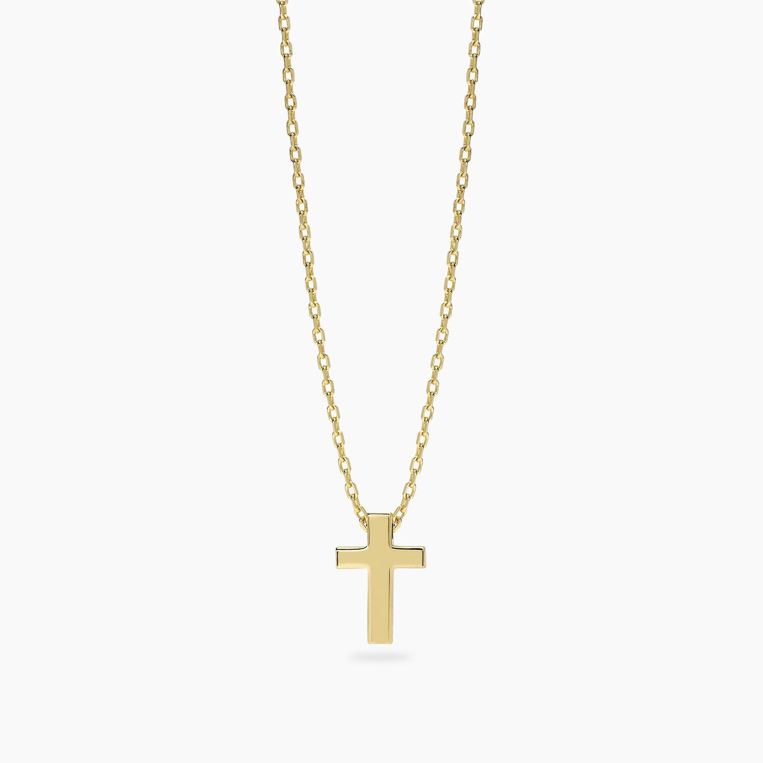 Collana da uomo in argento dorato con croce MYSTICAL -
