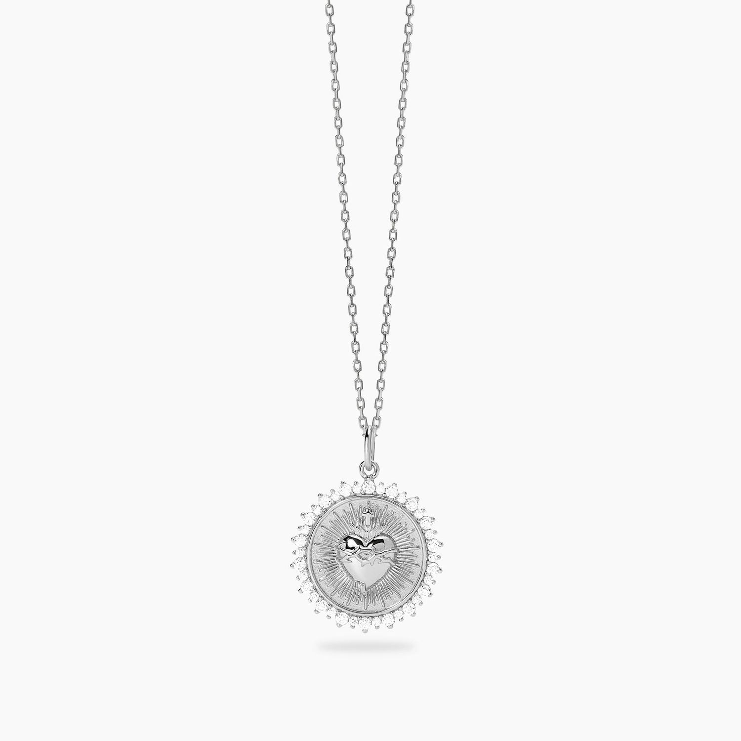Girocollo in argento con ciondolo Sacro Cuore DIVINO - Mabina Gioielli Girocollo in argento con ciondolo Sacro Cuore DIVINO - Mabina Gioielli