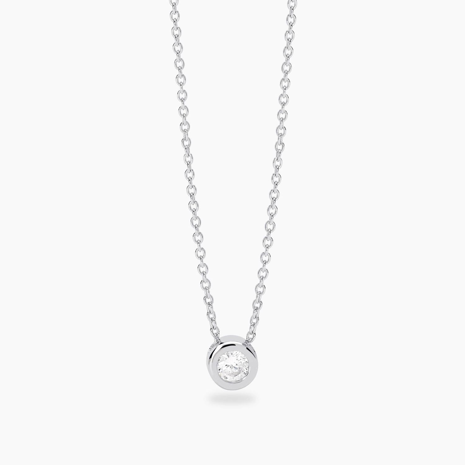 Girocollo punto luce con diamante lab-grown 0,18 carati  - MABINA My Diamond