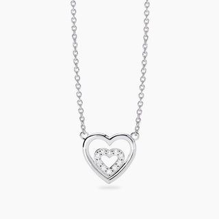 Girocollo con cuori e diamanti lab-grown 0,009 carati  - MABINA My Diamond